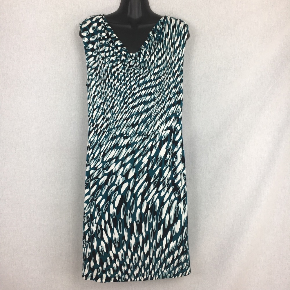 Ann Taylor Dress Size 10 side Zipper draped Neck